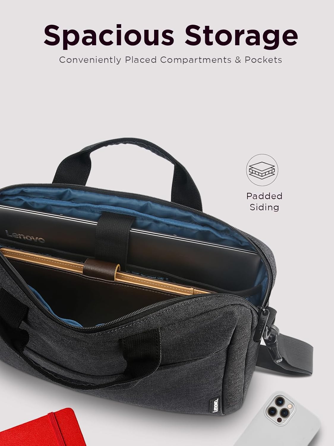 Lenovo T210 ECO 15.6" Laptop Bag – Water-Repellent, Lightweight, Travel Ready
