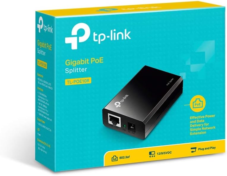 Tp-link Gigabit PoE Splitter TL-POE10R - Black (OPEN BOX)