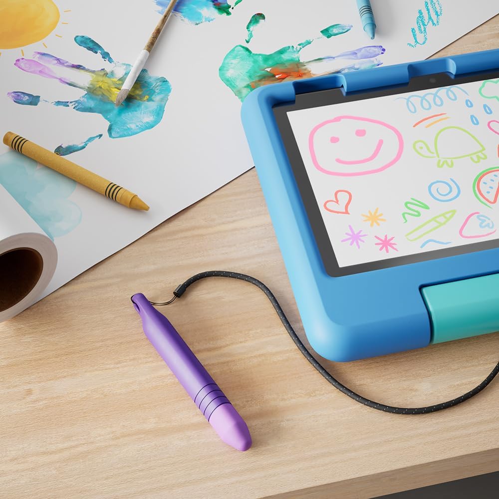 Amazon Toddler Friendly Tablet Stylus Pen with Strap (2 Pack), Purple