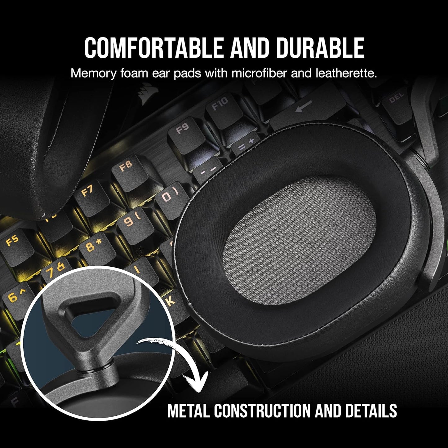 CORSAIR HS65 Surround Wired Gaming Headset – Dolby Atmos – PC, Mac, PS5, Xbox – Carbon