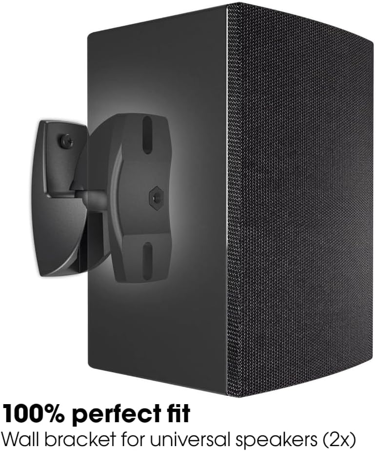 Vogel’s VLB 500 Speaker Wall Mounts – Swivel & Tilt, Universal, 11 lbs, 2-Pack