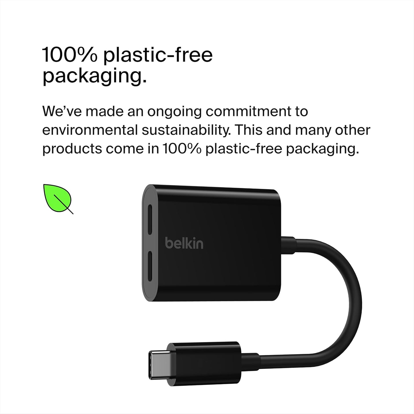 Belkin RockStar USB-C Audio + Charge Adaptor F7U081BTBLK (OPEN BOX)