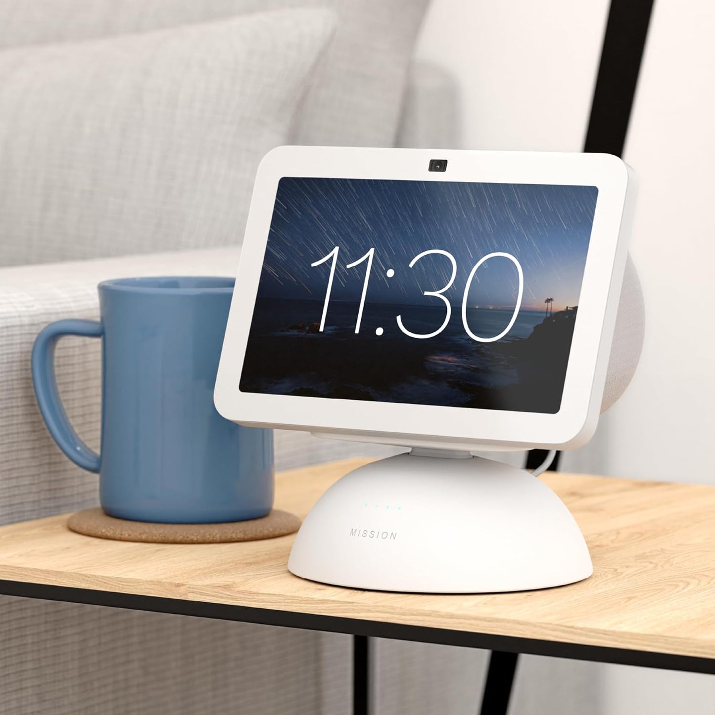 Mission - 2-in-1 Battery and Tilt Stand for Echo Show 5 (3rd Generation, 2023 Release) (OPEN BOX)