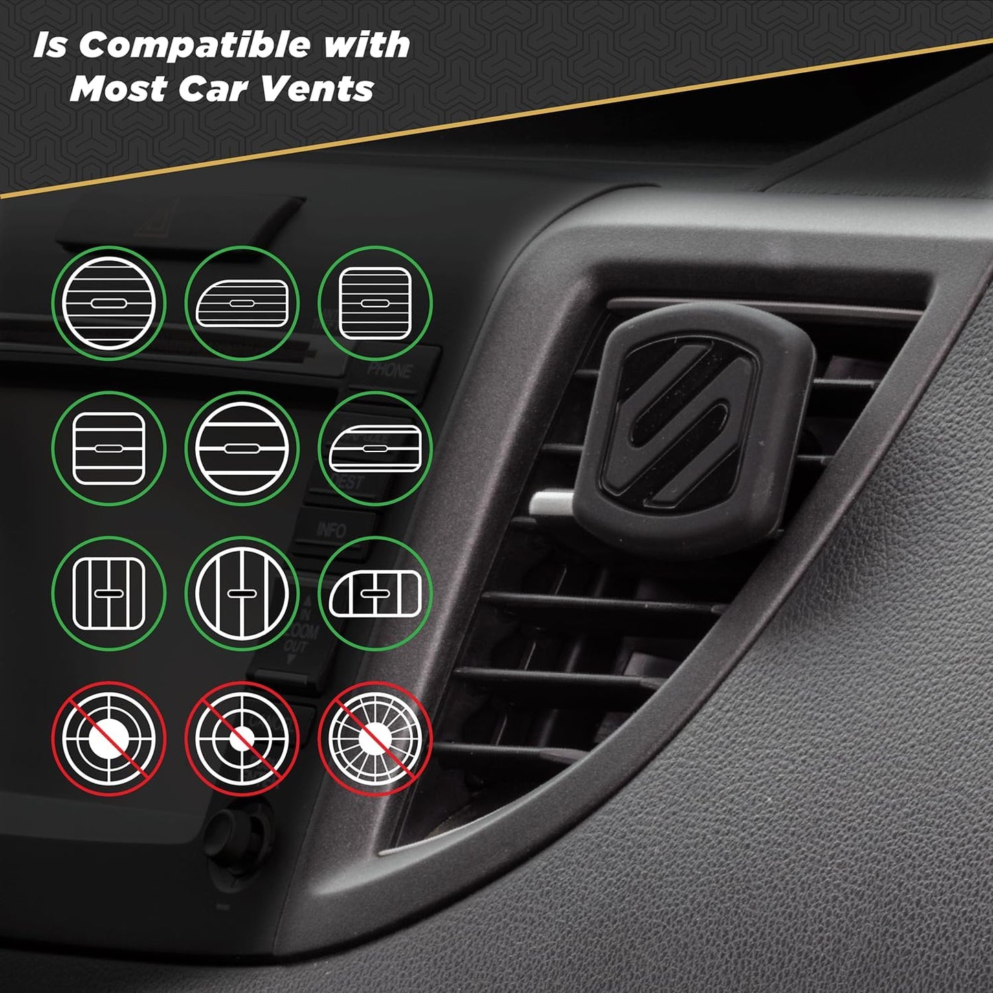Scosche MagicMount Magnetic Car Vent Phone Holder