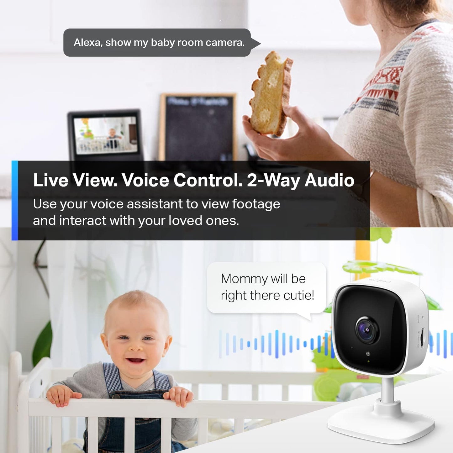 TP-Link Tapo C110 Indoor Home Security Wi-Fi Camera 2K Resolution 2 Ways Audio