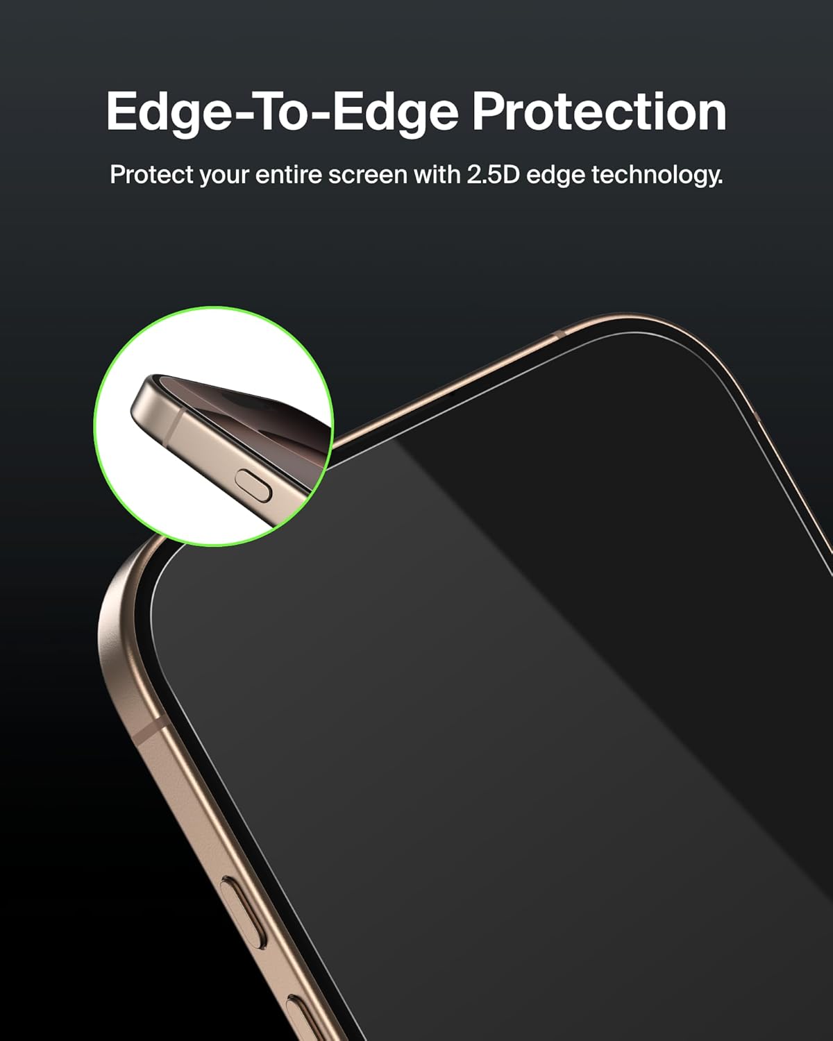 Belkin ScreenForce Tempered Glass Treated Screen Protector for iPhone 16 Pro (OPEN BOX)
