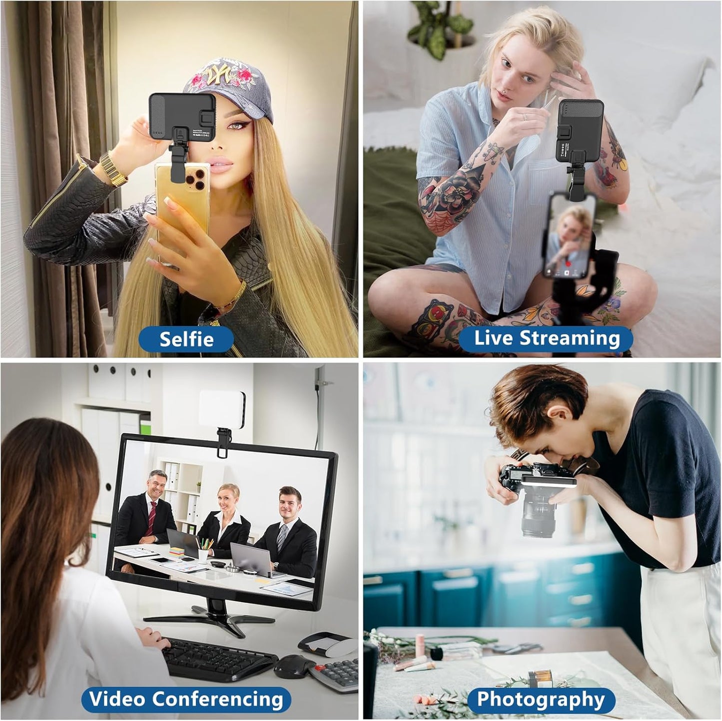 ALTSON 60 LED Portable Selfie Light Video Conference Lighting with Clip (OPEN BOX)