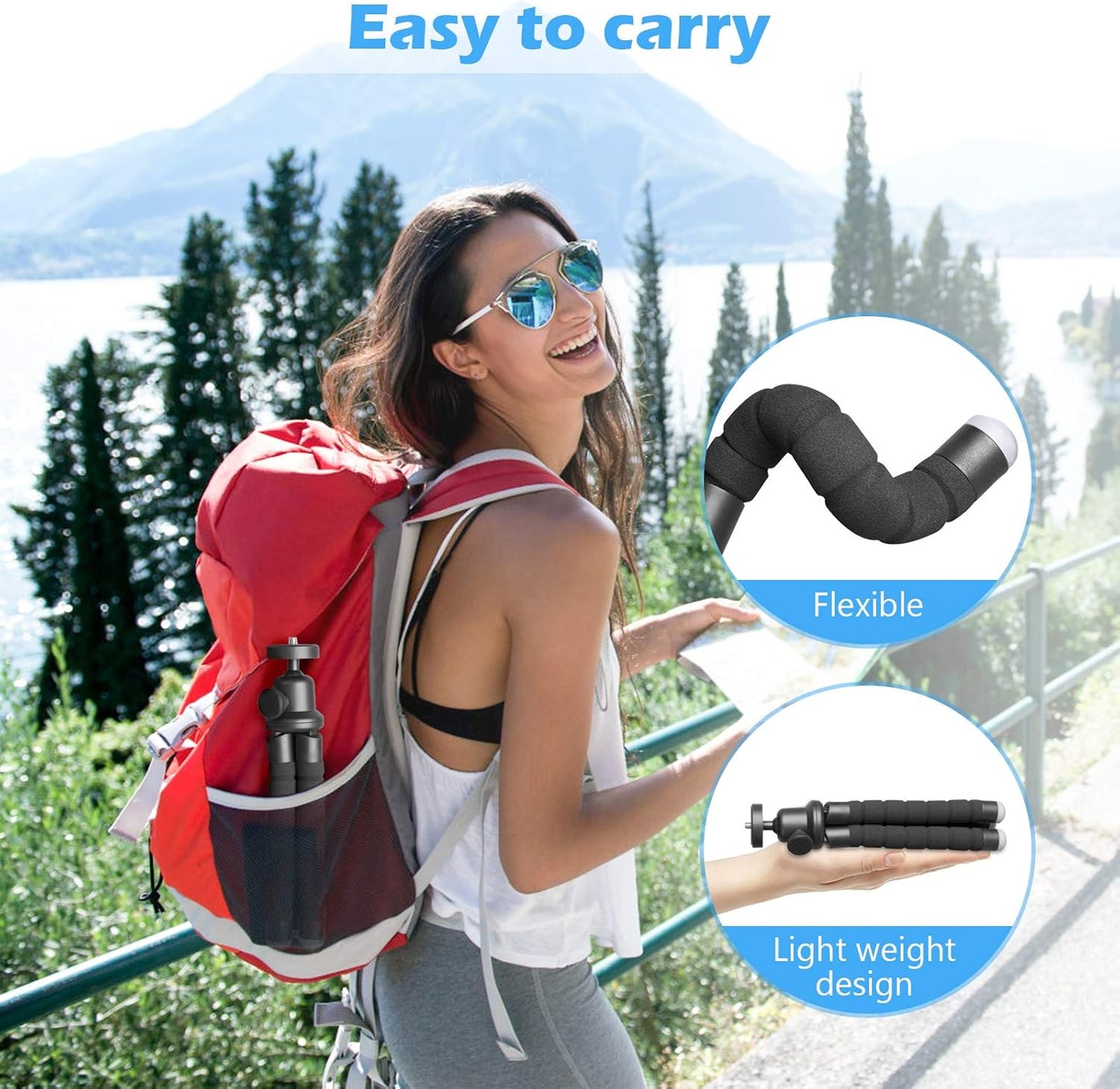 UBeesize Phone Tripod Portable and Flexible Tripod with Wireless Remote