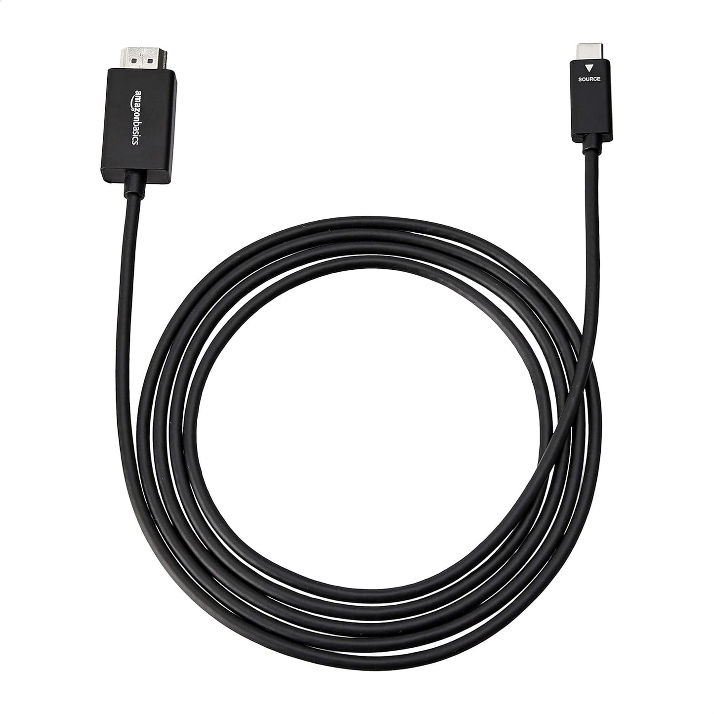 Amazon Basics Premium Aluminum USB-C to HDMI Cable Adapter (Thunderbolt 3 Compatible) 4K @60Hz, 6 Feet, Black