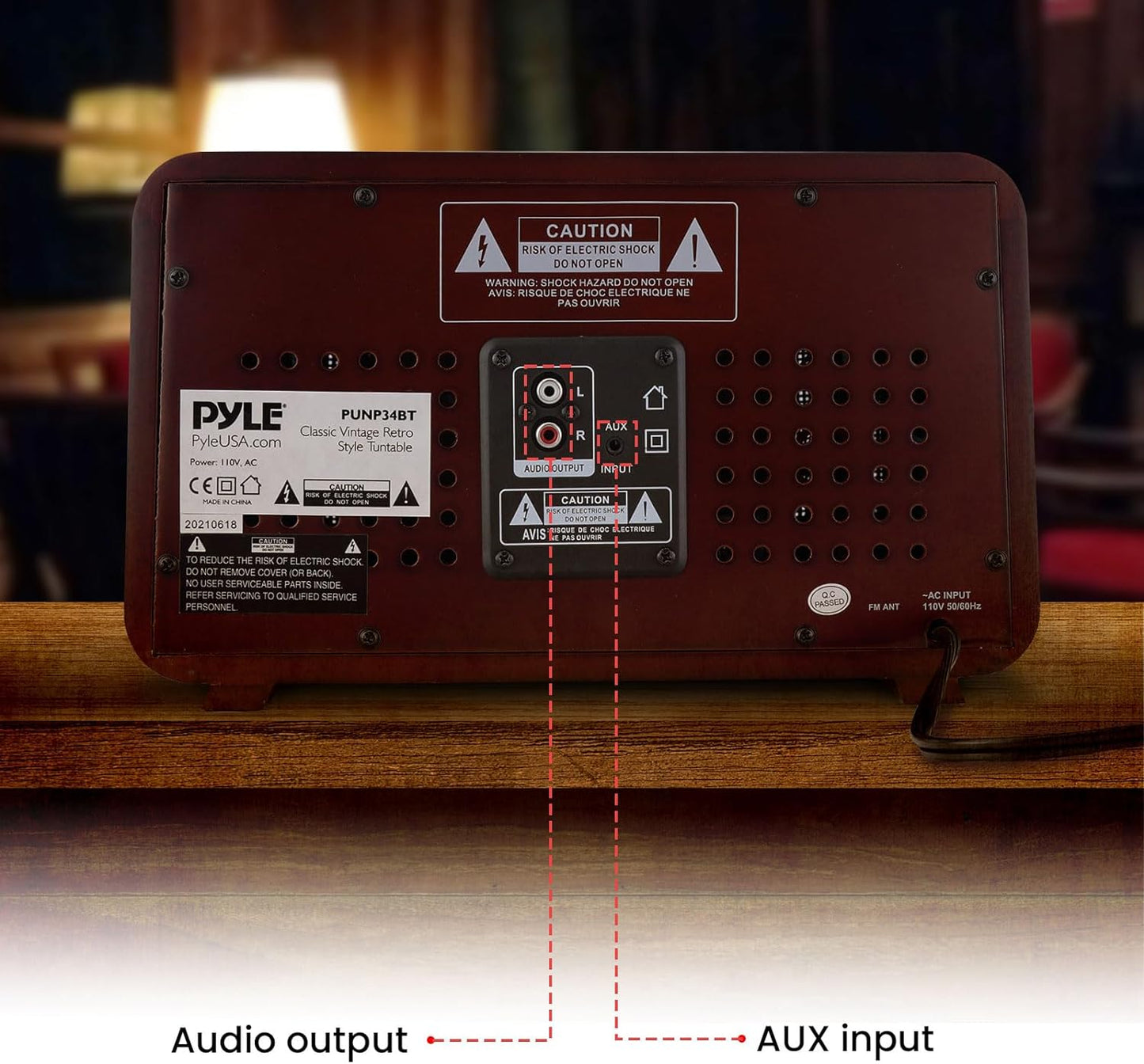 Pyle Vintage Classic Retro Style AM FM Radio with Bluetooth PUNP34BT (OPEN BOX)