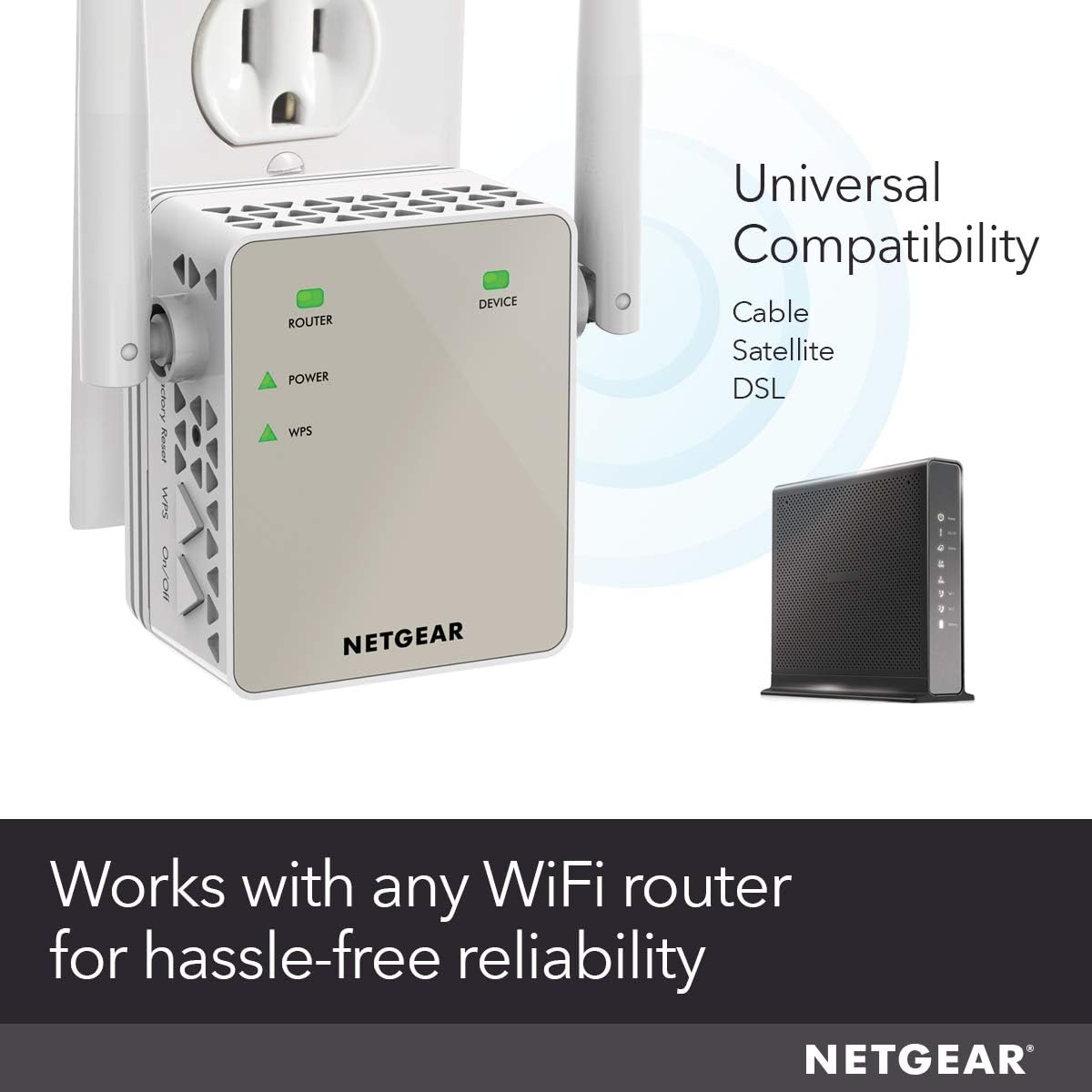 NETGEAR EX6120-100NAS AC1200 Dual Band WiFi Range Extender