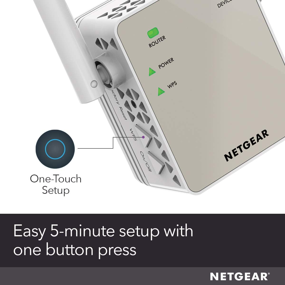 NETGEAR EX6120-100NAS AC1200 Dual Band WiFi Range Extender