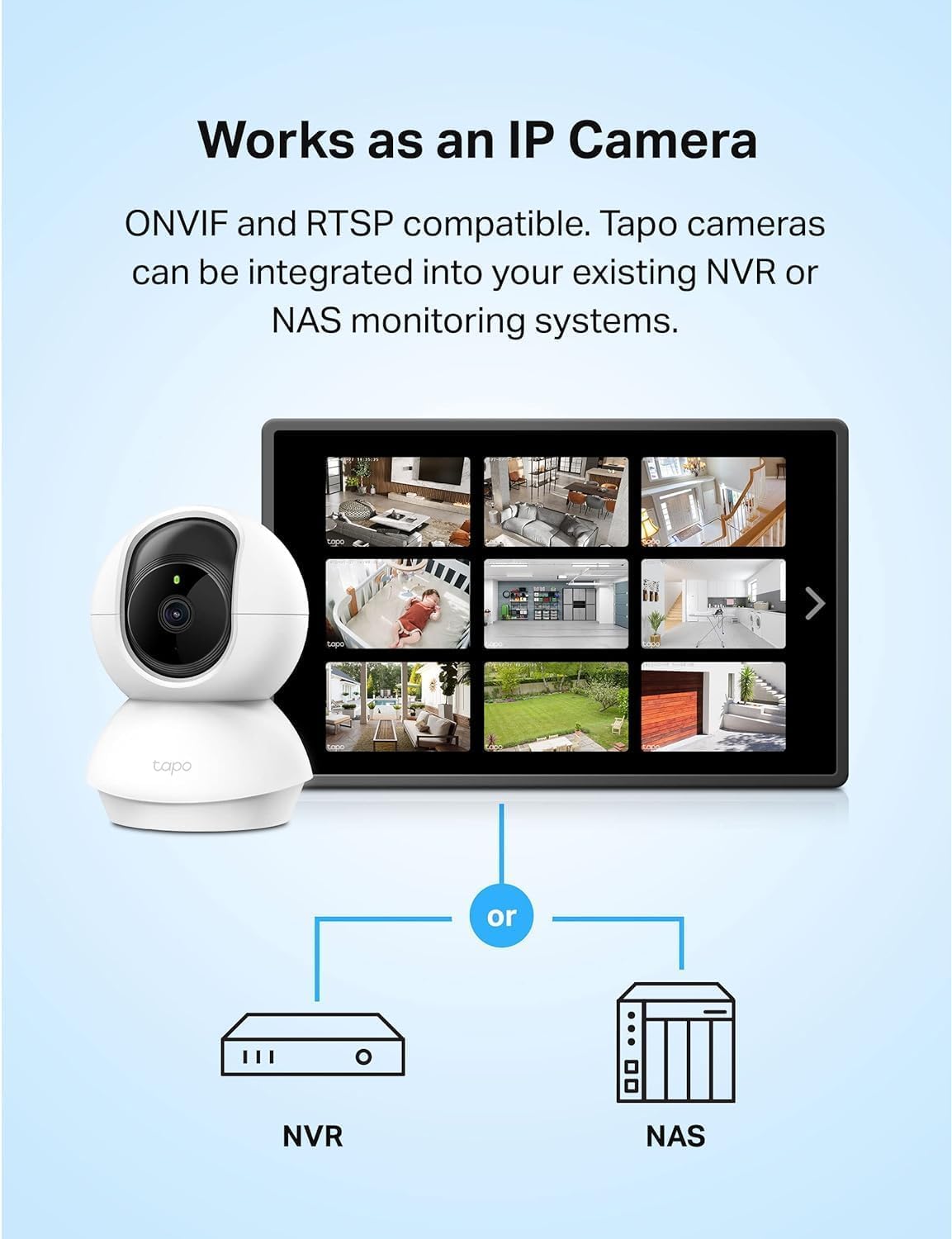 TP Link Tapo C200 Pan/Tilt Home Security WiFi Camera 1080P (OPEN BOX)