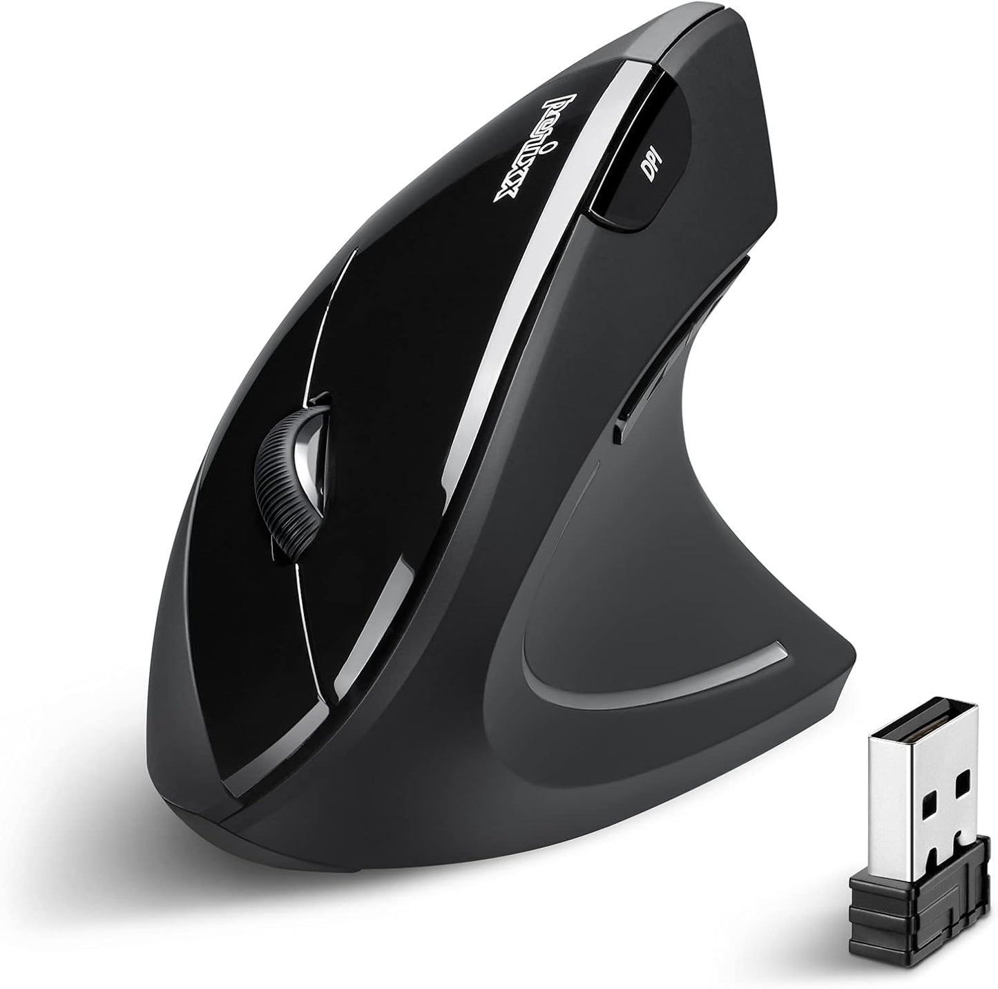 Perixx PERIMICE-713 Wireless Ergonomic Vertical Mouse – Black