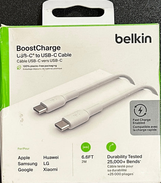 Belkin USB-C to USB-C Fast Charging Cable (2M/6.6ft)