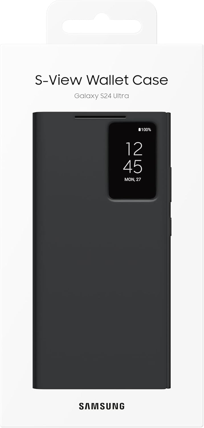 SAMSUNG Galaxy S24 Ultra S-View Wallet Phone Case - Black (OPEN BOX)