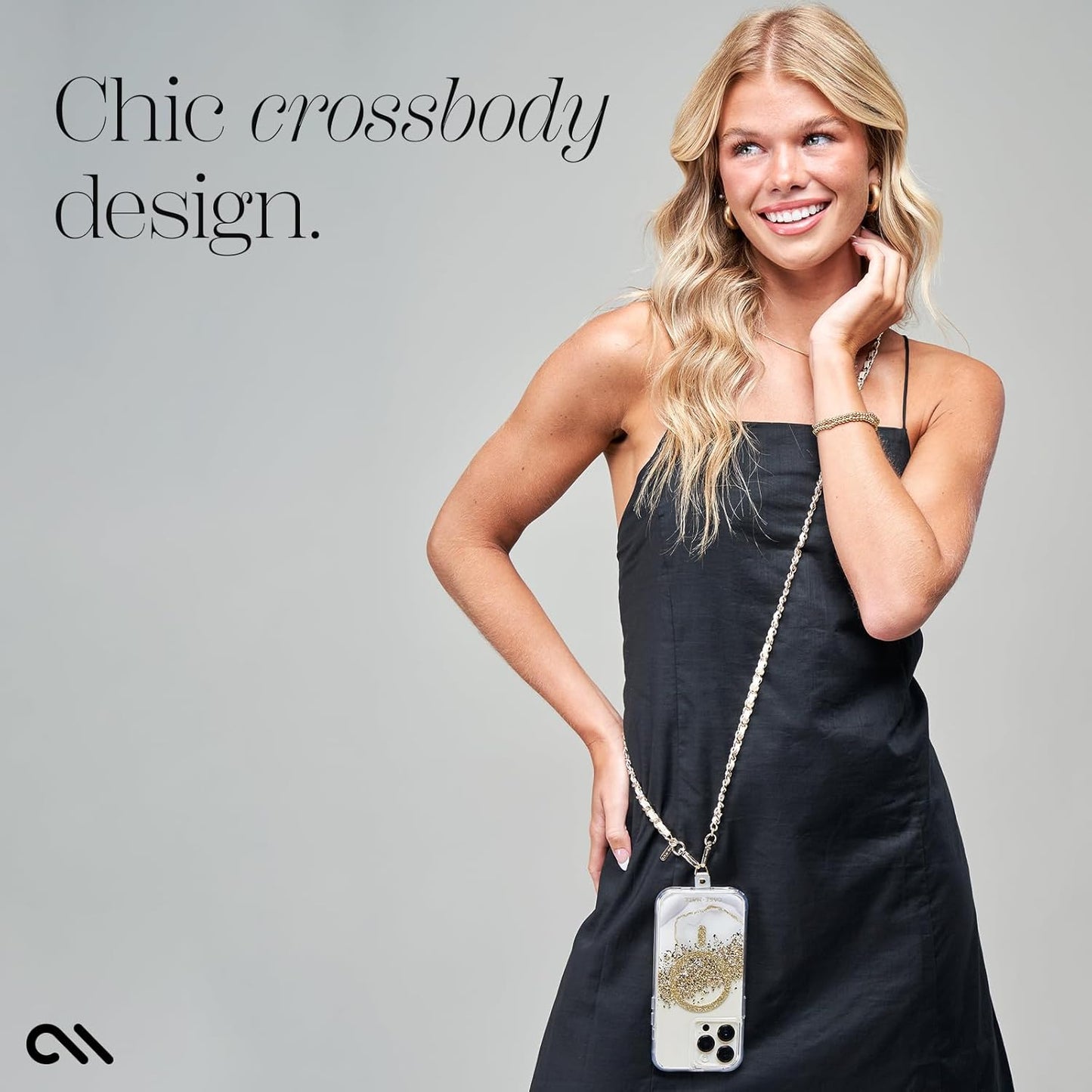 Case-Mate - Crossbody Chain for Any Cell Phone - Gold (OPEN BOX)