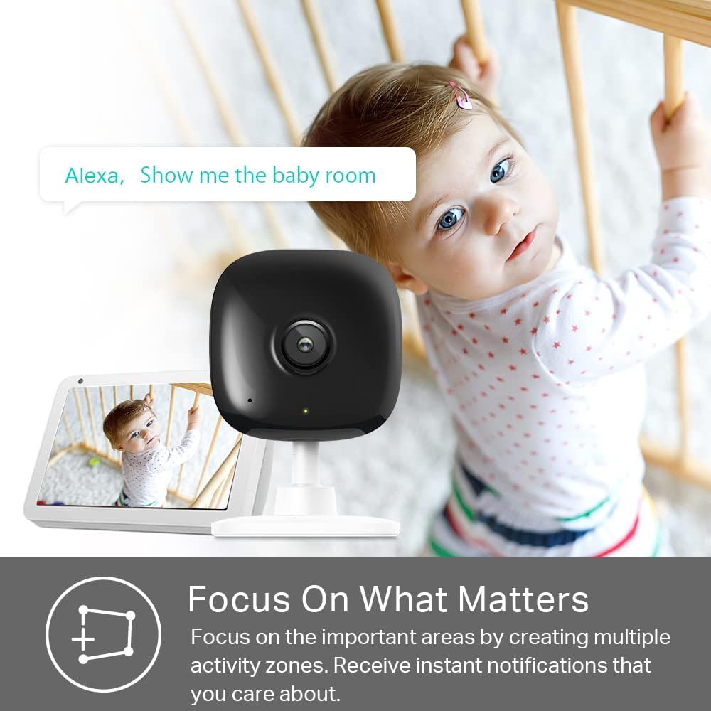 Kasa Smart 2K QHD Indoor Security Camera, Person/Baby Crying/Motion (OPEN BOX)
