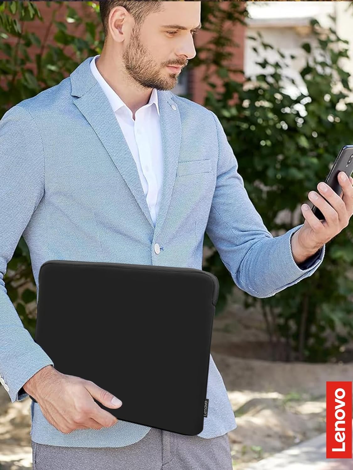Lenovo 13" Laptop Sleeve Case - Fits MacBook Pro/Air – Neoprene, Fleece Lined, Black