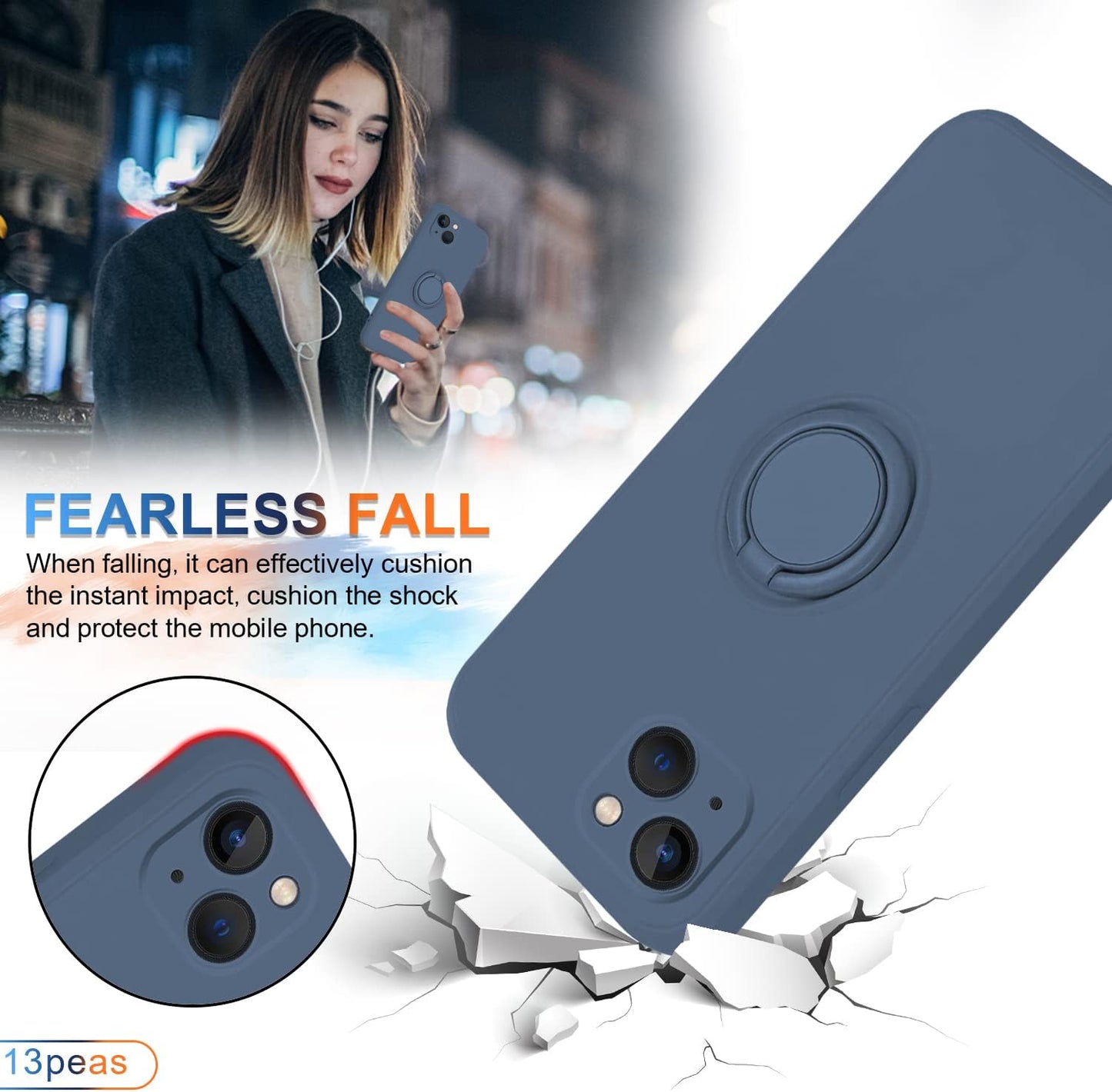 Magnetic Bracket Ring Phone Cases For IPhone 14 (OPEN BOX)