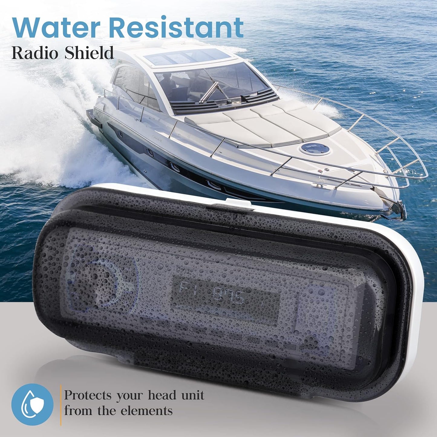 Pyle PLMRCW1 White Water Resistant Radio Shield Protector