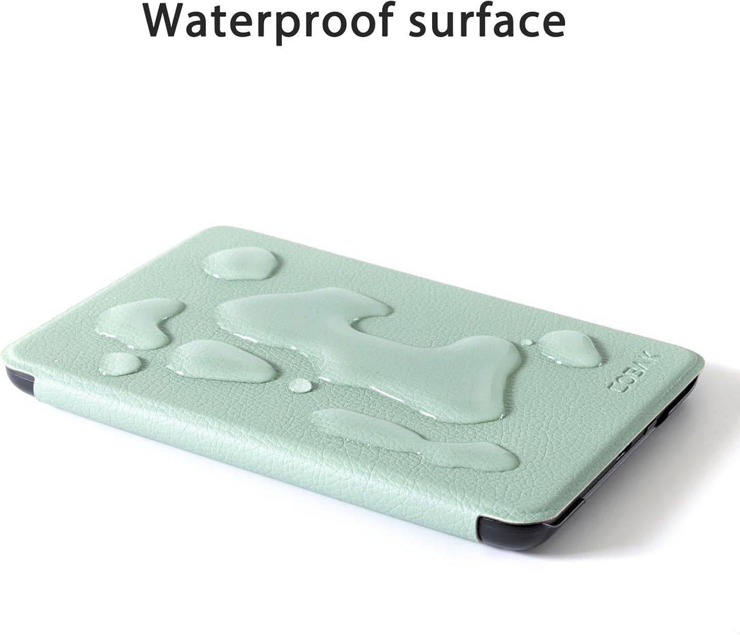 CoBak Case 6 Inch for Kindle 2024/2022 Gen 11 – PU Leather Smart Cover, Sage