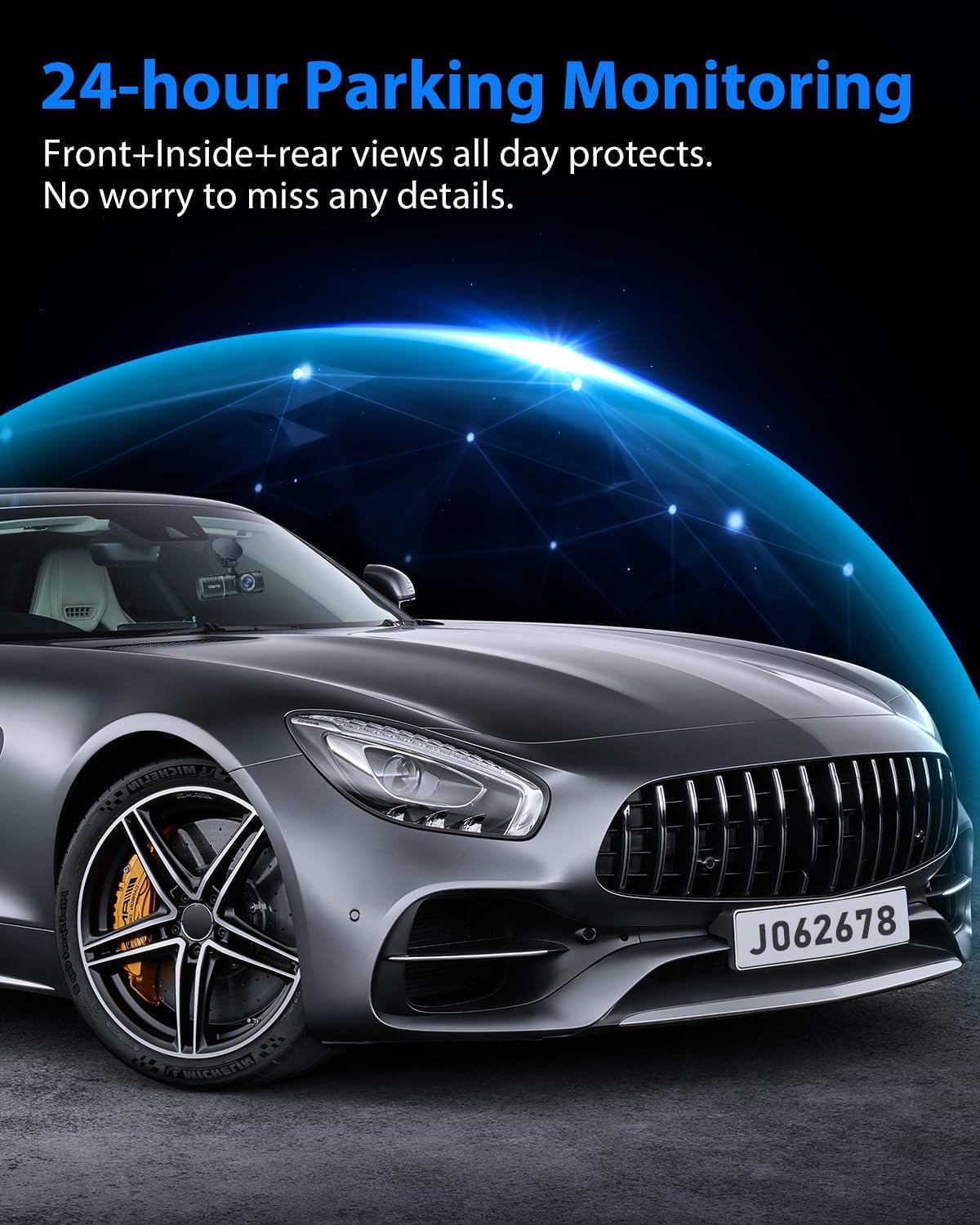 SUVCON 1080p Dash Cam - Front and Inside Triple Dash