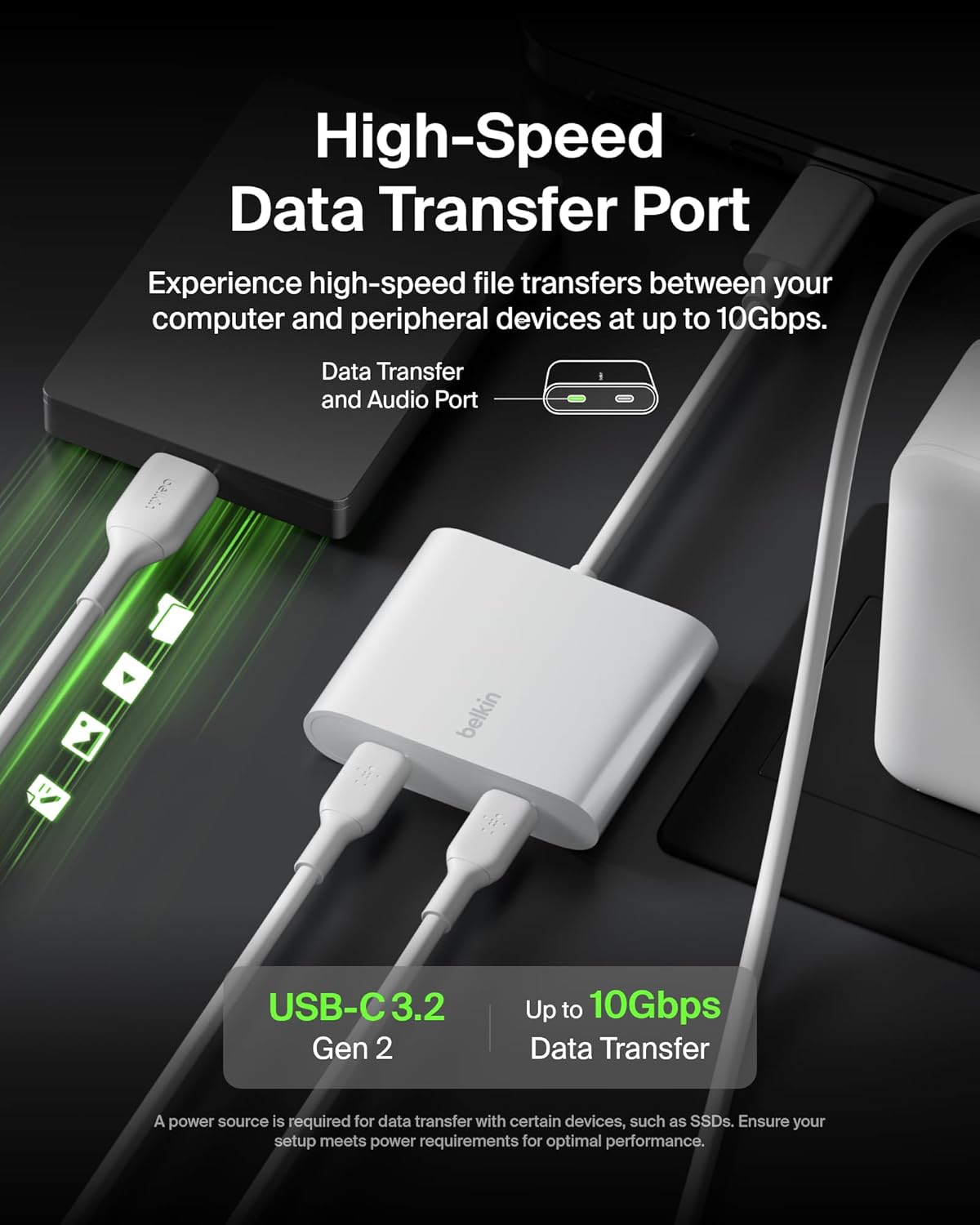 Belkin Connect USB-C Data + Charge Adapter (WCZ002BTWH) (OPEN BOX)