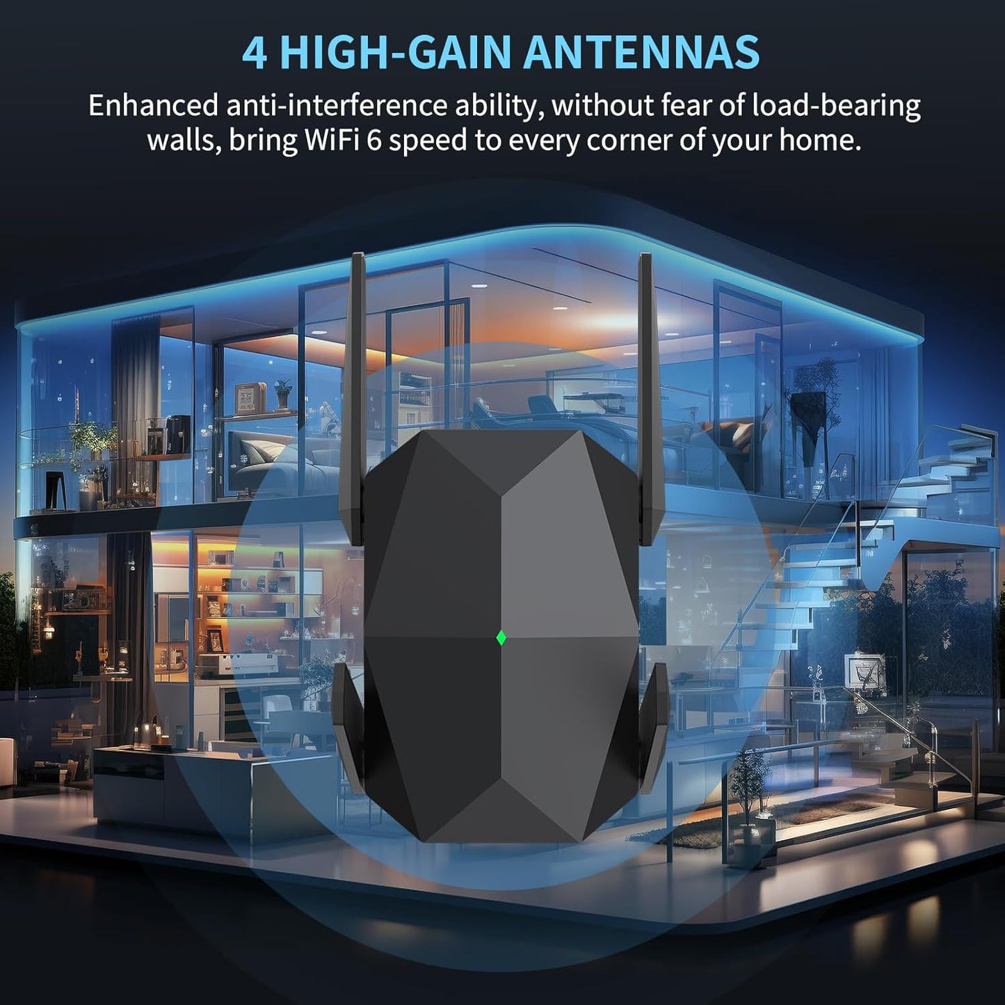 INGABIS Newest AX3000 WiFi 6 Range Extender (Open Box)
