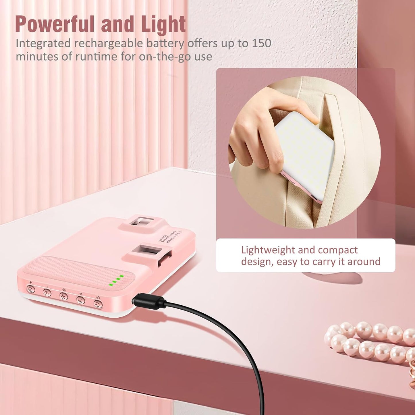 ALTSON 60 LED Portable Selfie Light Video Conference Lighting with Clip (OPEN BOX)