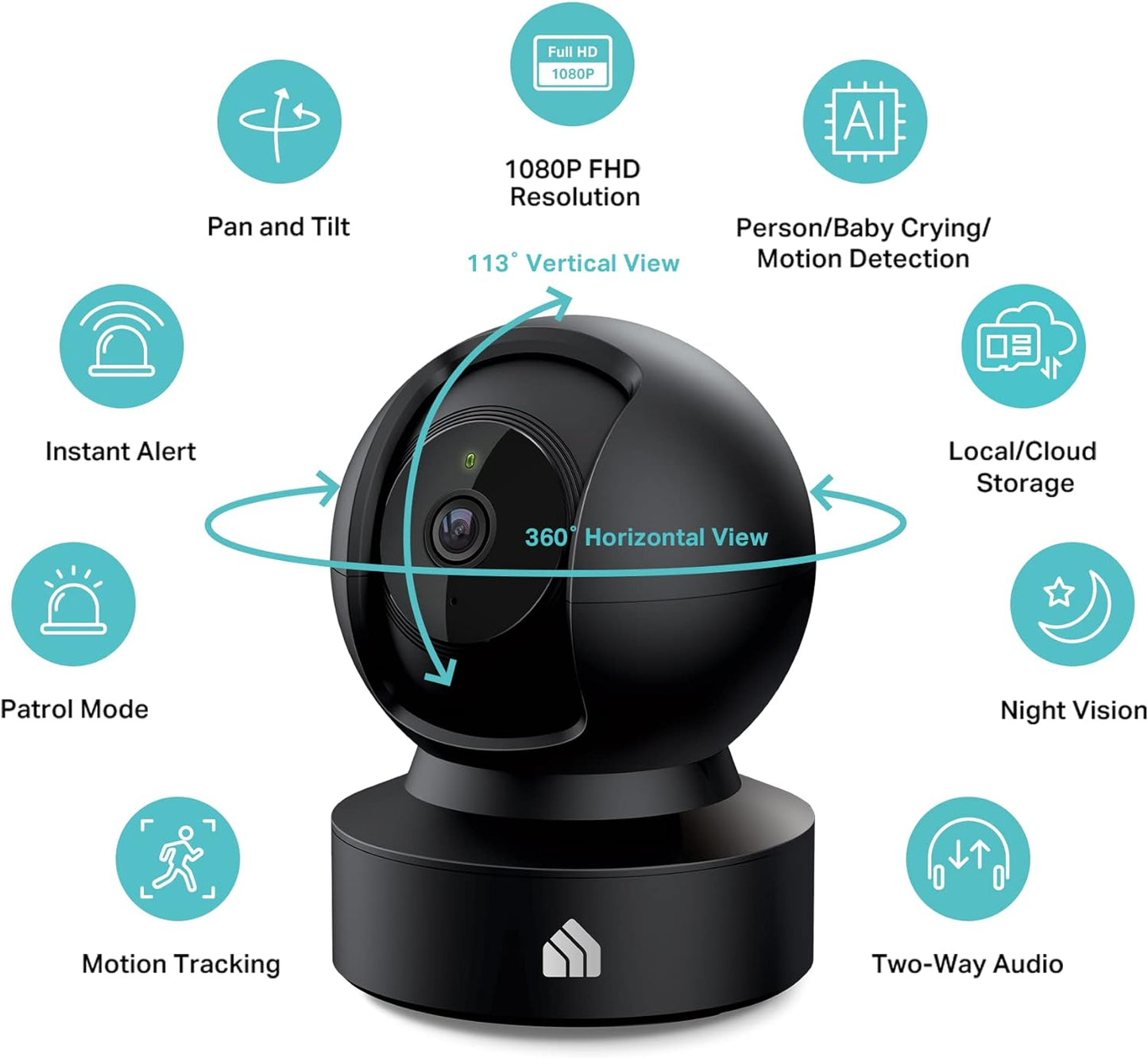 TP-Link Kasa Spot Camera 24/7 Recording Night Vision 1080p EC71 (Full HD) (OPEN BOX)