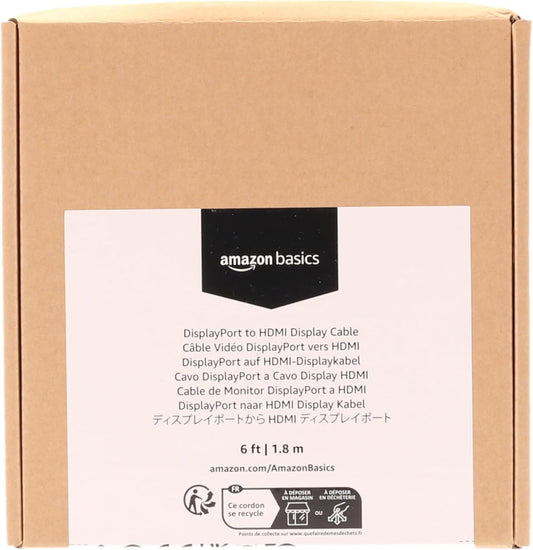 Amazon Basics DisplayPort to HDMI Display Cable, Uni-Directional, 4K (OPEN BOX)