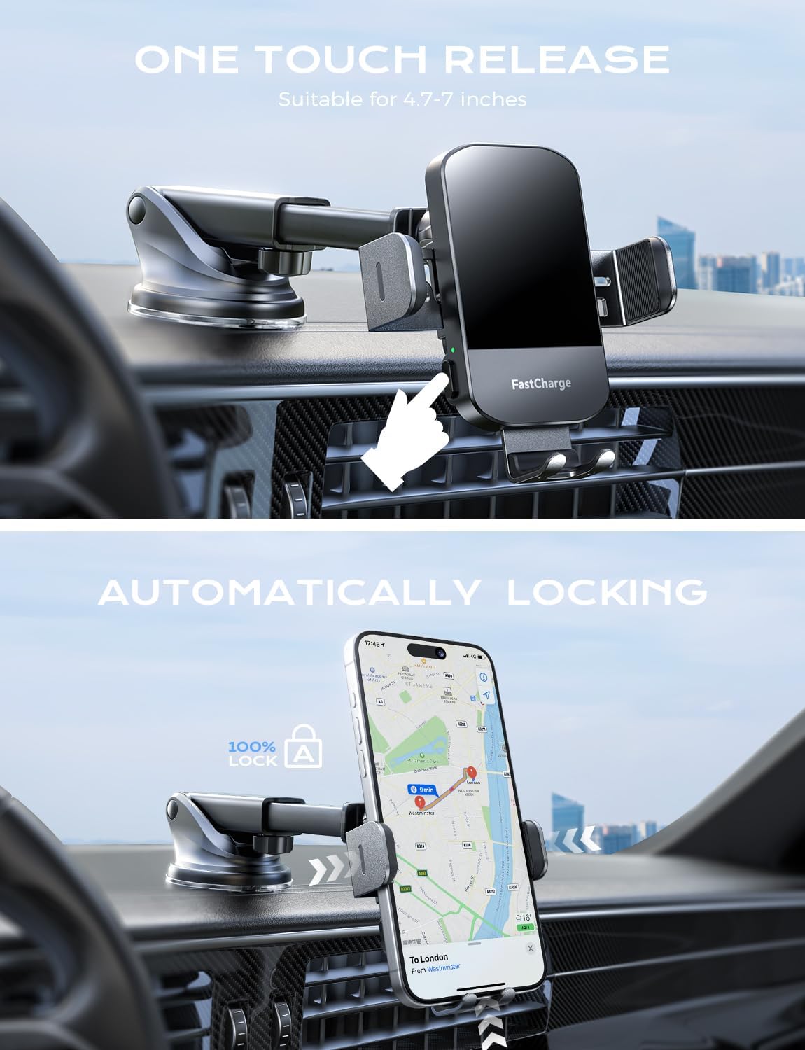 CHGeek Wireless Car Charger 15W Fast Charging CB-1005 (OPEN BOX)