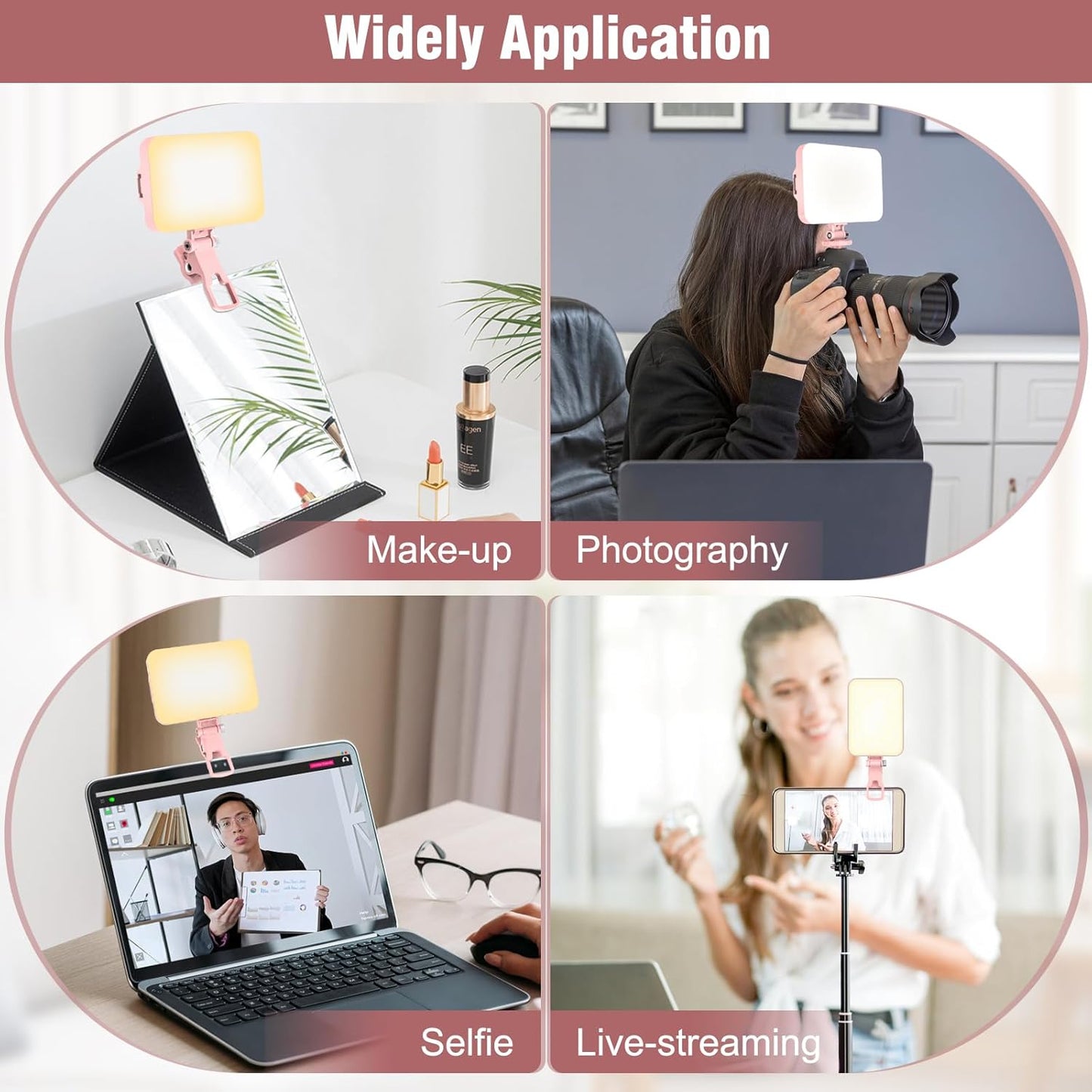 ALTSON 60 LED Portable Selfie Light Video Conference Lighting with Clip (OPEN BOX)
