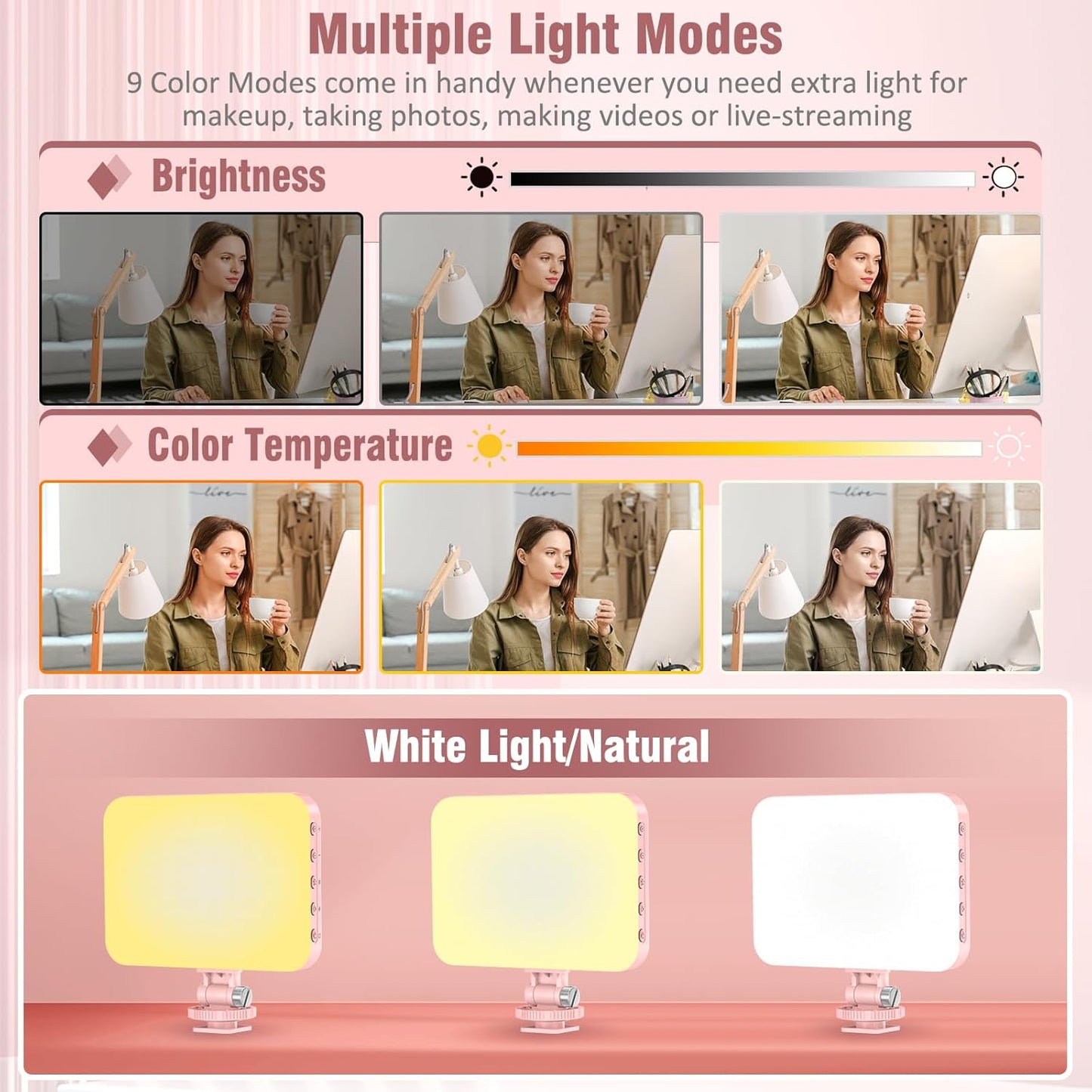 ALTSON 60 LED Portable Selfie Light Video Conference Lighting with Clip (OPEN BOX)