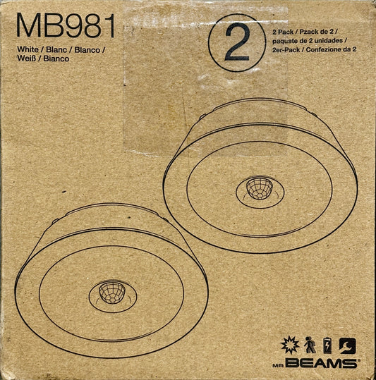Beams MB981 LED Ceiling Light 2-Pack – 200 Lumens Wireless Motion