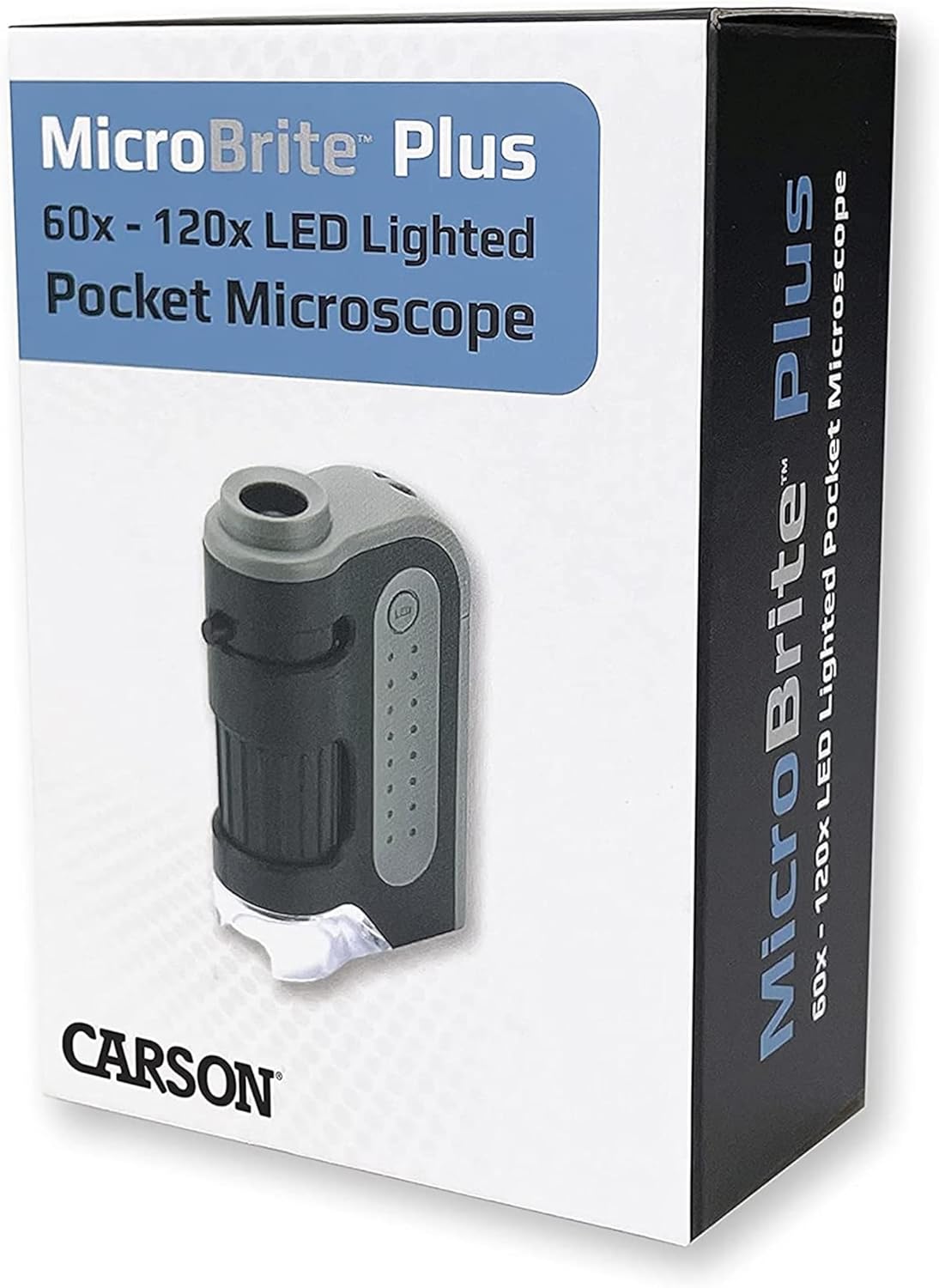 Carson MicroBrite™ Plus 60x-120x LED Lighted Zoom Pocket Microscope MM-300 (NO BOX)