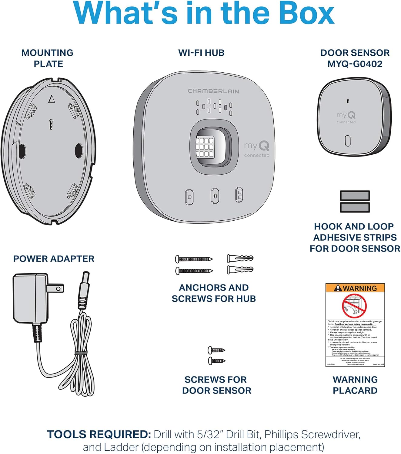 Chamberlain MyQ Wireless Smart Garage Hub Controller White MYQ-G0401-ESMC (OPEN BOX)