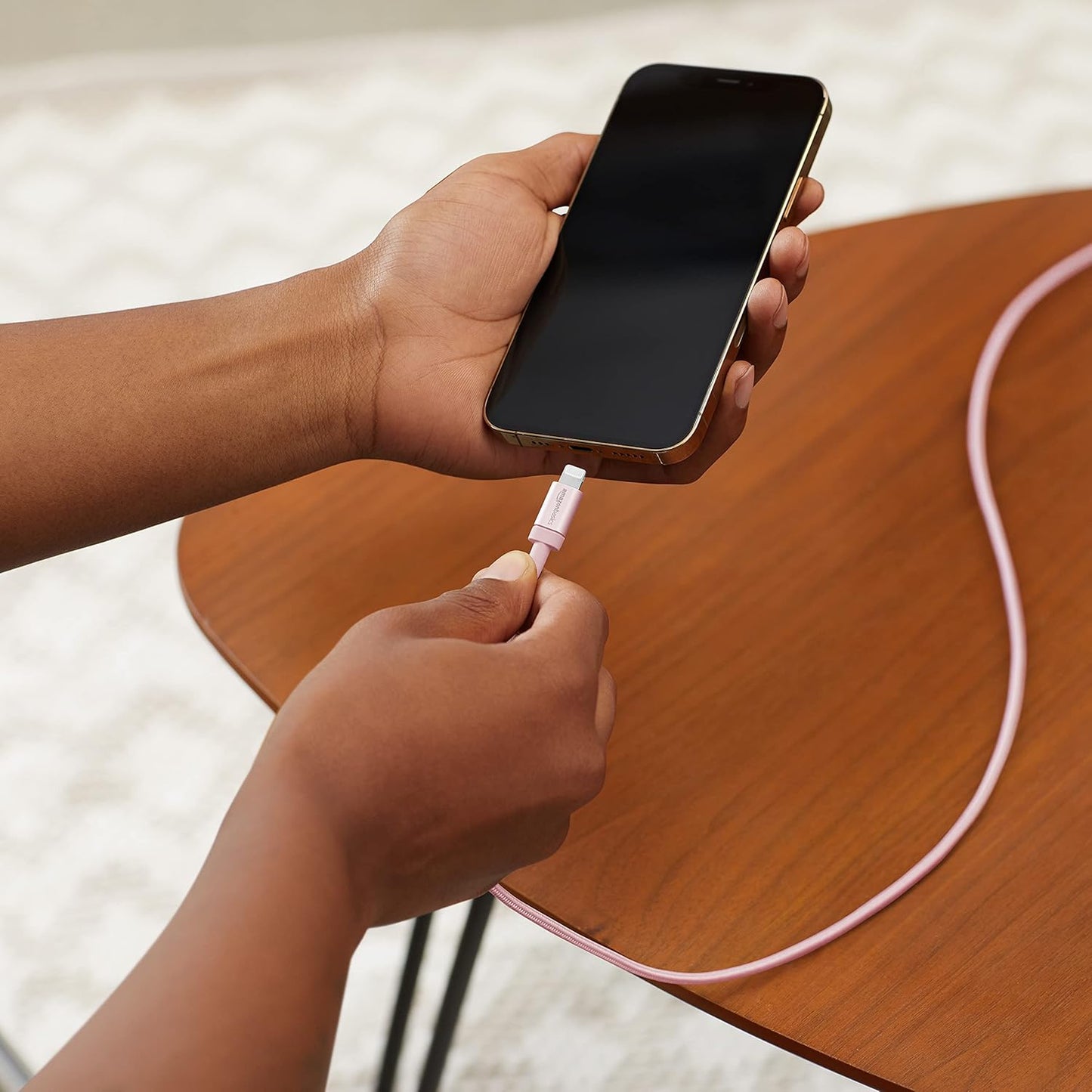 Amazon Basics Nylon USB-A to Lightning Charger 3/6 FT