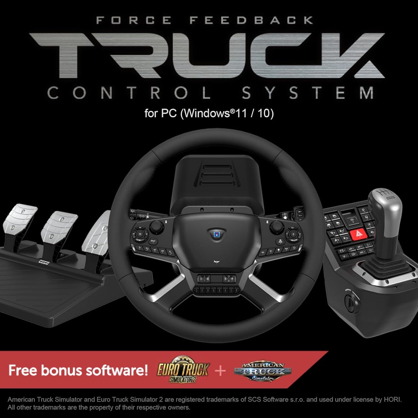 Hori - Force Feedback Truck Control System for PC (Windows 11/10) - Black