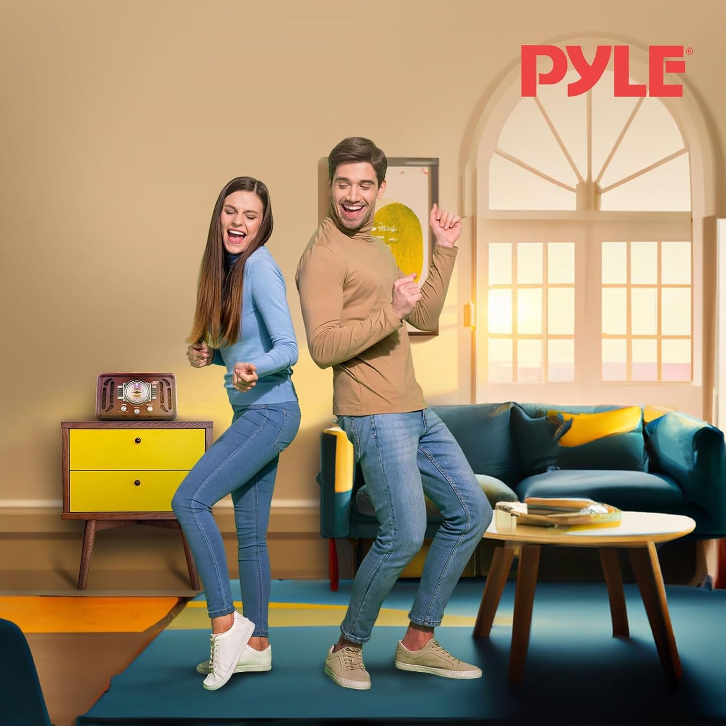 Pyle Vintage Classic Retro Style AM FM Radio with Bluetooth PUNP34BT (OPEN BOX)
