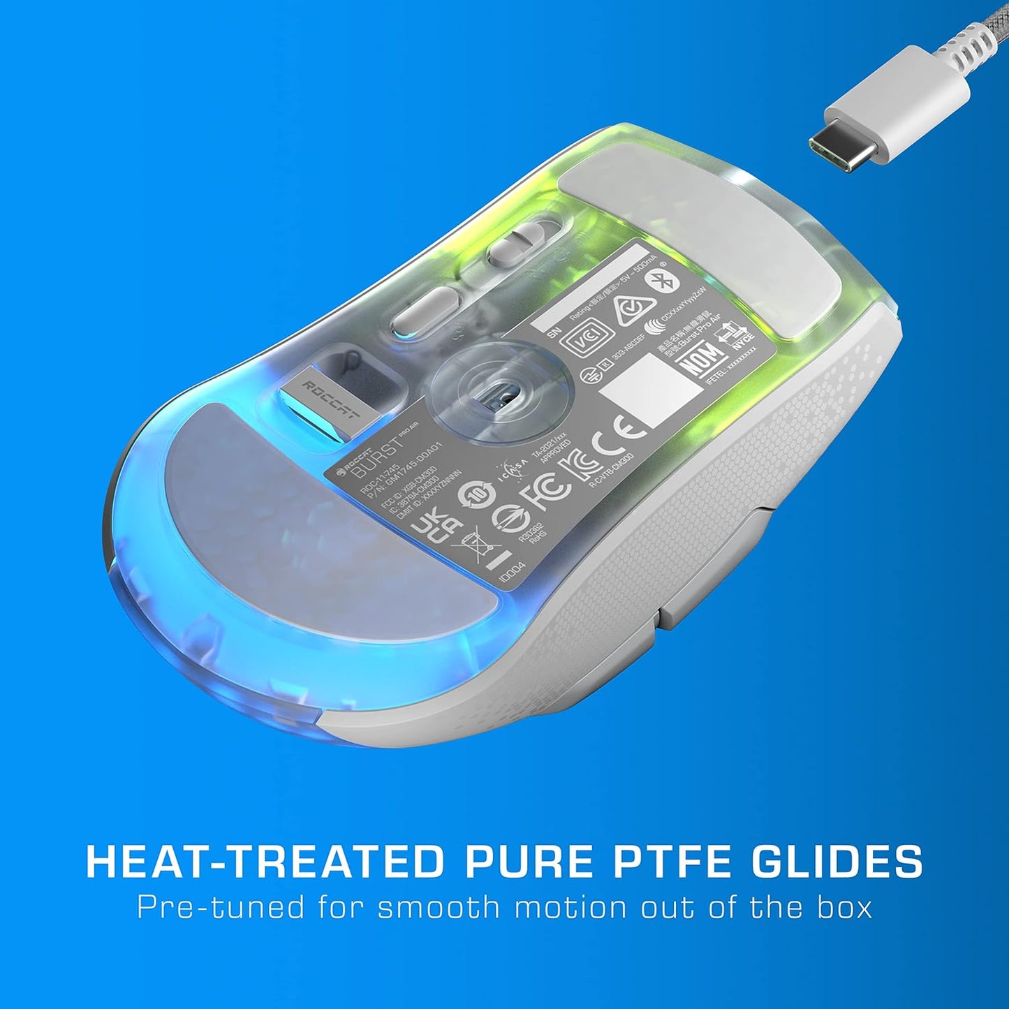 ROCCAT Burst Pro Air Wireless RGB Gaming Mouse - White