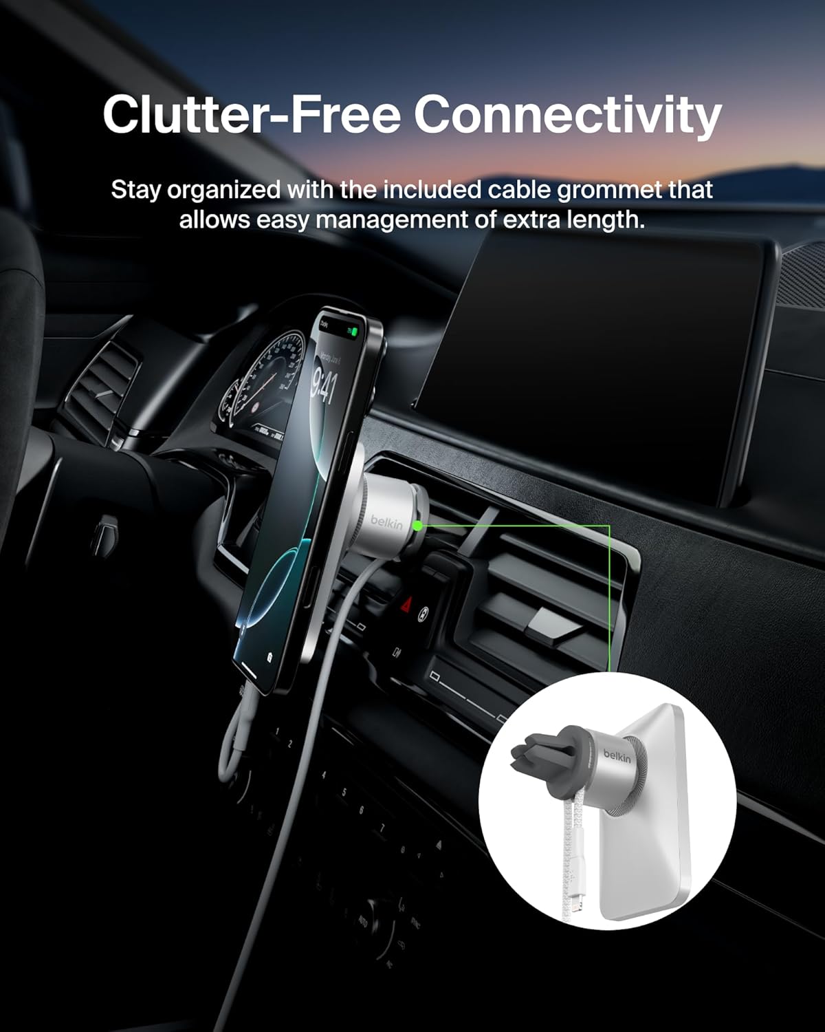 Belkin - MagSafe Vent Mount Pro - Car Phone Holder for iPhone (OPEN BOX)
