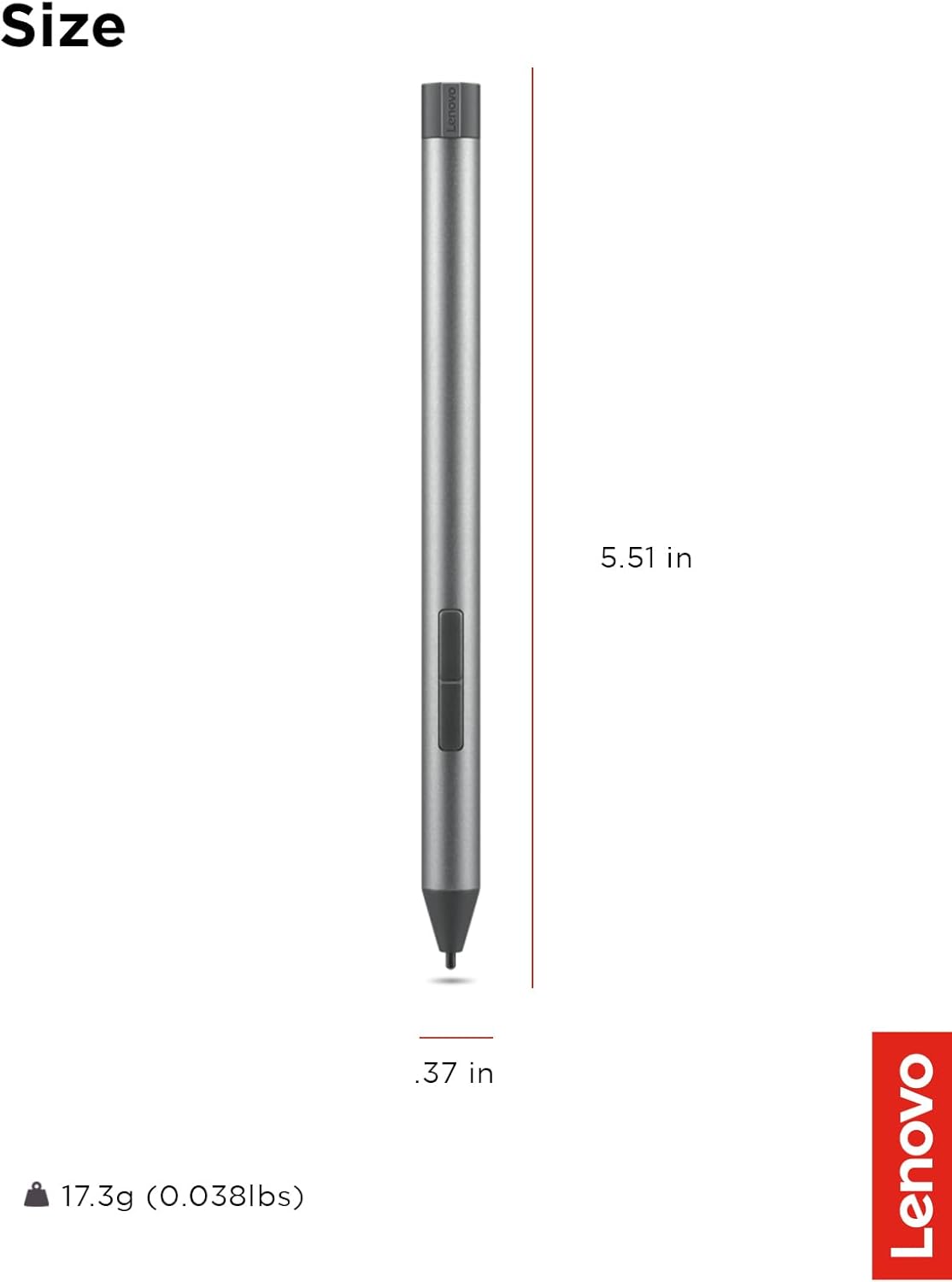 Lenovo Digital Pen 2 – 4,096 Pressure Levels, Ultra-Tactile – Compatible with Yoga & IdeaPad Flex Series