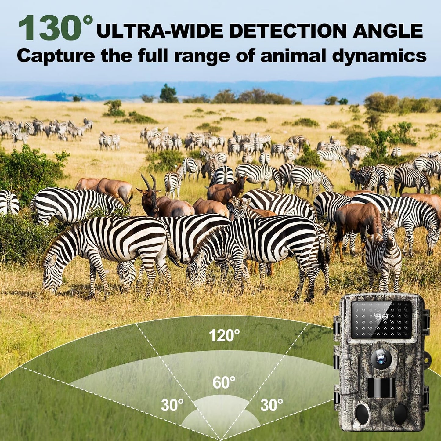 MRSCRET WiFi Trail Camera 4K 60MP with Night Vision, Motion Activated, Waterproof