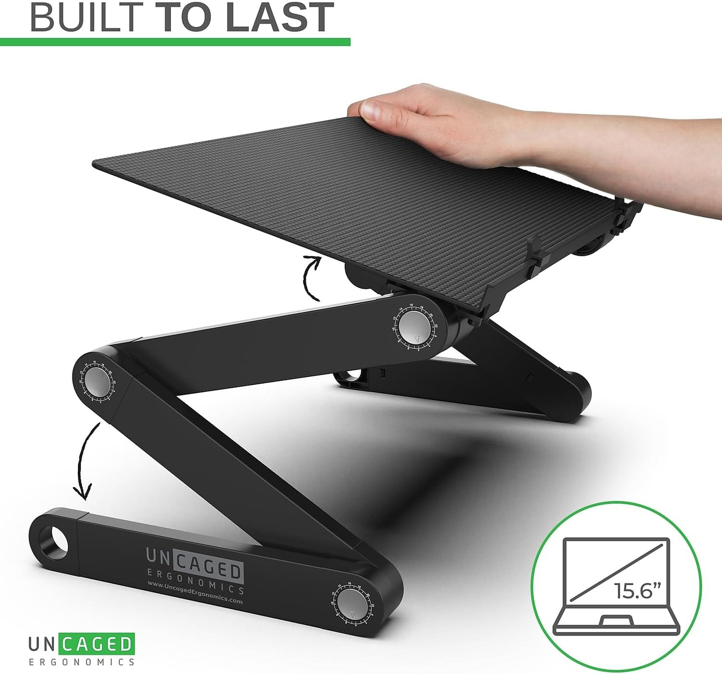 WorkEZ Adjustable Laptop Stand – Foldable Ergonomic Desk & Bed Laptop Holder