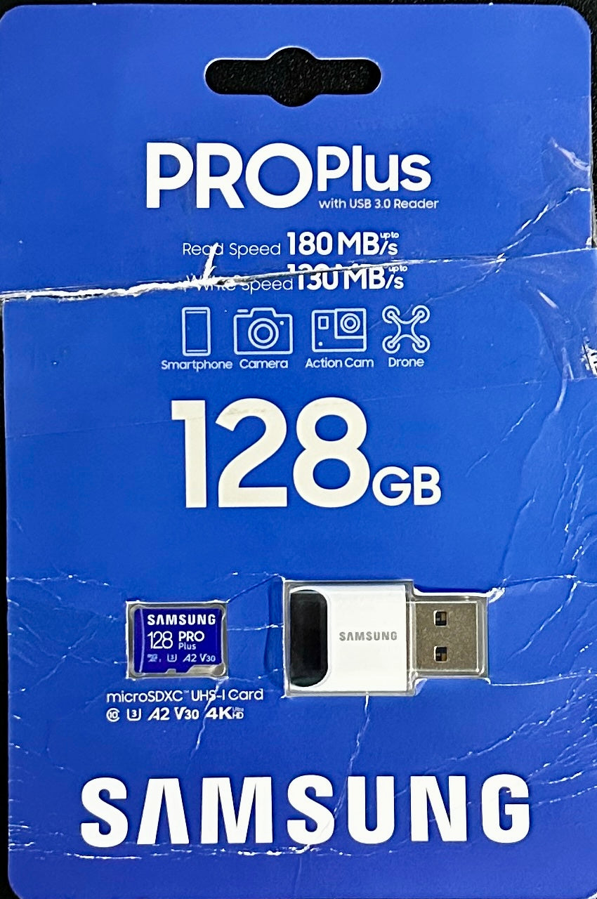 Samsung PRO Plus 128GB microSDXC Memory Card + Reader