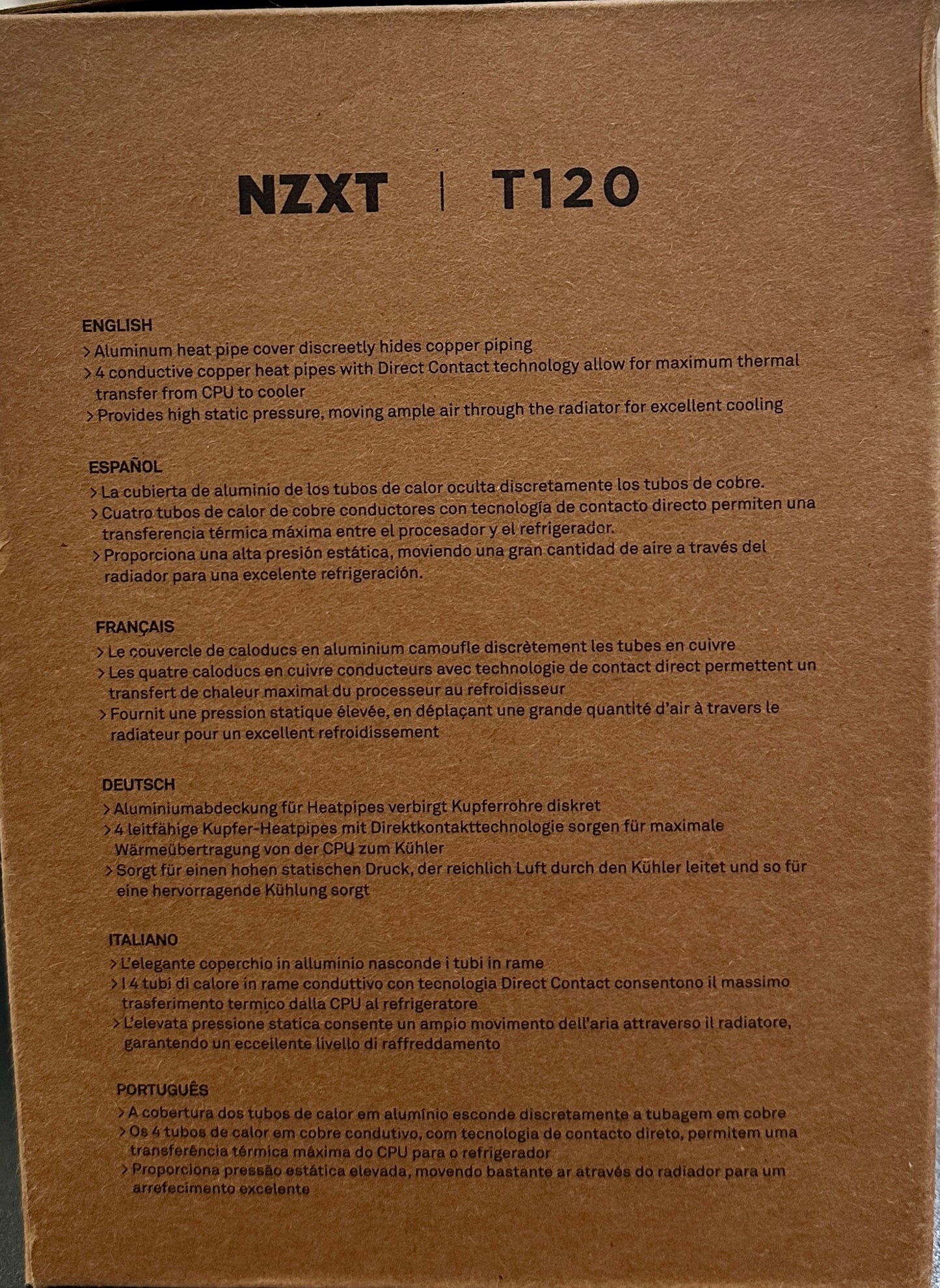 NZXT T120 CPU Air Cooler - RC-TN120-B1