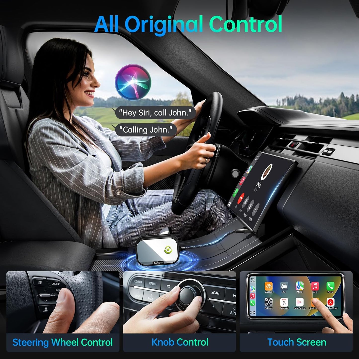 Wireless CarPlay Adapter For iPhone Apple Wireless Carplay Dongle Plug Car Radio (OPEN BOX)