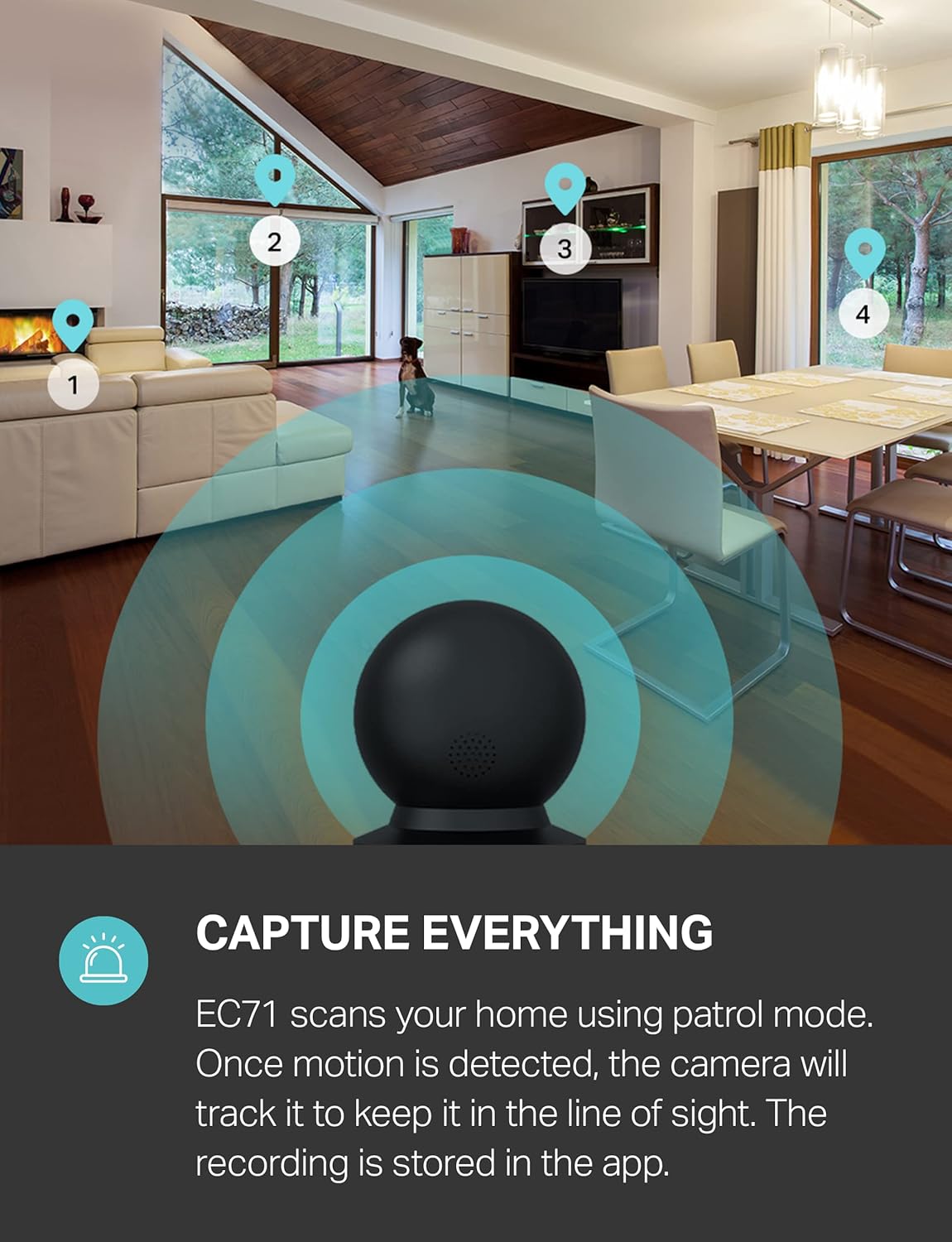 TP-Link Kasa Spot Camera 24/7 Recording Night Vision 1080p EC71 (Full HD) (OPEN BOX)